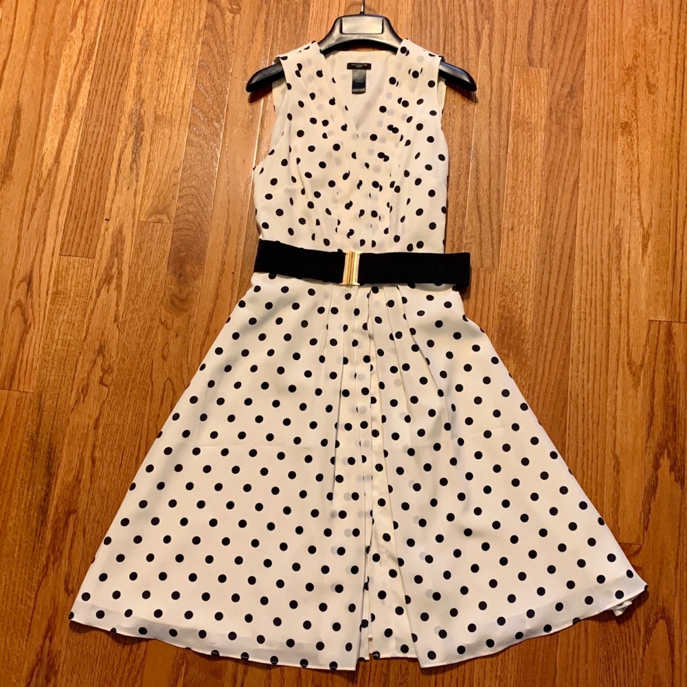 Ann Taylor - Polka Dot Dress with Belt